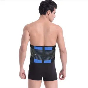 Extra Large Size 6XL Lower Back Support Brace Unisex Lumbar Decompression Belt Adjustable Waist Back Corrector Tummy Tuck Sports Fitness Waist Trainer (Color : Blue, Size : XXL) (Blue S)