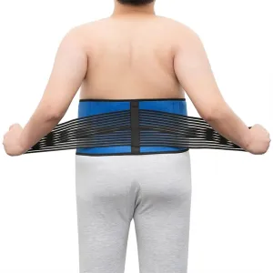 Extra Large Size S-6XL Lumbar Decompression Belt Unisex Lower Back Support Brace Adjustable Waist Back Corrector Tummy Tuck Sports Fitness Waist Trainer (Color : Blue, Size : 3XL) (Blue S)