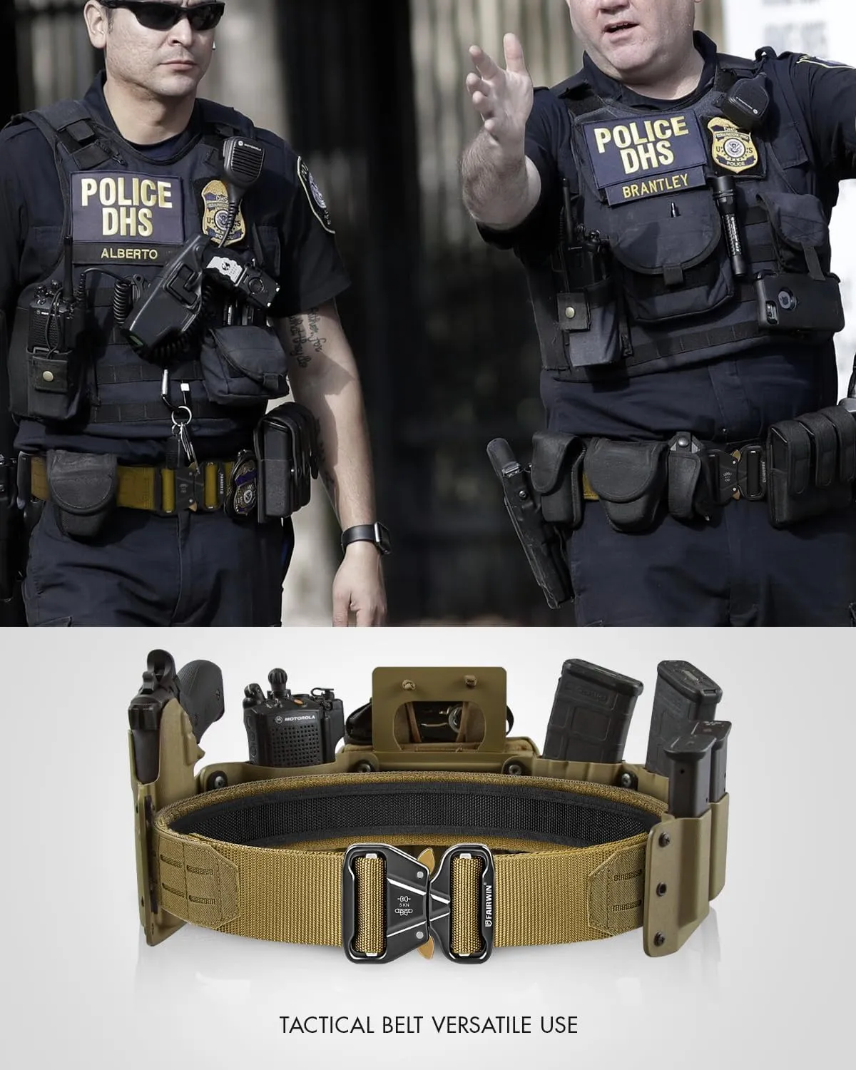 FAIRWIN Tactical Balttle Molle Rigger Belt with Quick Release Buckle - 2 Inch Heavy Duty Carry Combat Belts for Men