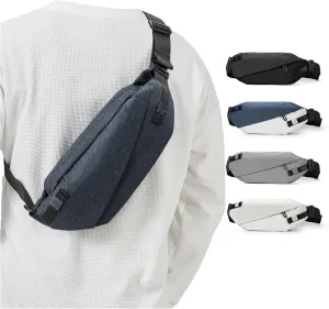 Fanny Pack for Mens Crossbody Bag, Sling Bag for Women Waist Packs Anti Theft Cross Body Belt Bag with Adjustable Strap for Running Sports Hiking Cycling Travel Walking - Blue