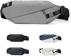 Fanny Pack for Mens Crossbody Bag, Sling Bag for Women Waist Packs Anti Theft Cross Body Belt Bag with Adjustable Strap for Running Sports Hiking Cycling Travel Walking - Grey