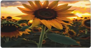 Farm Sunflower Non-Slip Desk Pad,Mouse Pad,Waterproof PVC Desk Table Protector, Easy Clean Laptop Desk Writing Mat for Office Work/Home/Decor