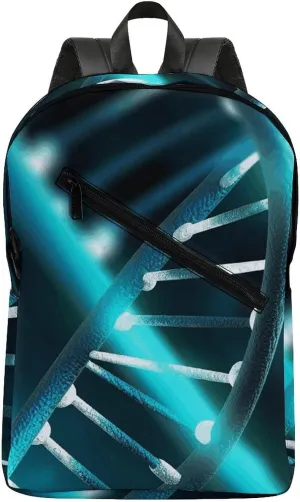 Fashion Backpack, Science Gene Strand Print Travel Backpack Laptop Backpack Comfortable Backpack Adjustable Strap Backpack