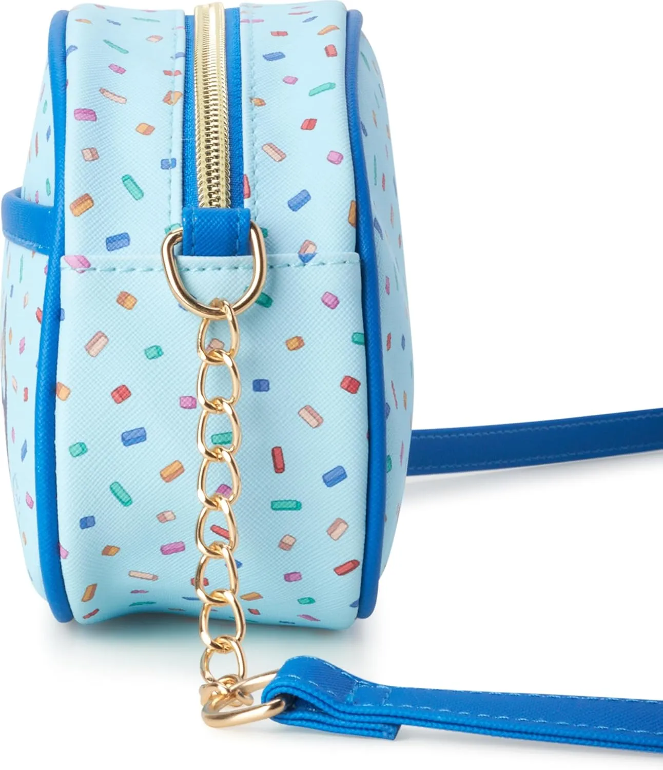 Fast Forward Girls Purse - Hello Kitty, Minnie Mouse, Stitch, Descendants, and Bluey - Cute Girls Bag with Adjustable Strap, Size One Size, Bluey Blue/Yellow