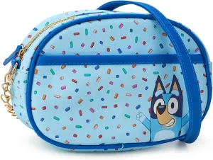 Fast Forward Girls Purse - Hello Kitty, Minnie Mouse, Stitch, Descendants, and Bluey - Cute Girls Bag with Adjustable Strap, Size One Size, Bluey Blue/Yellow