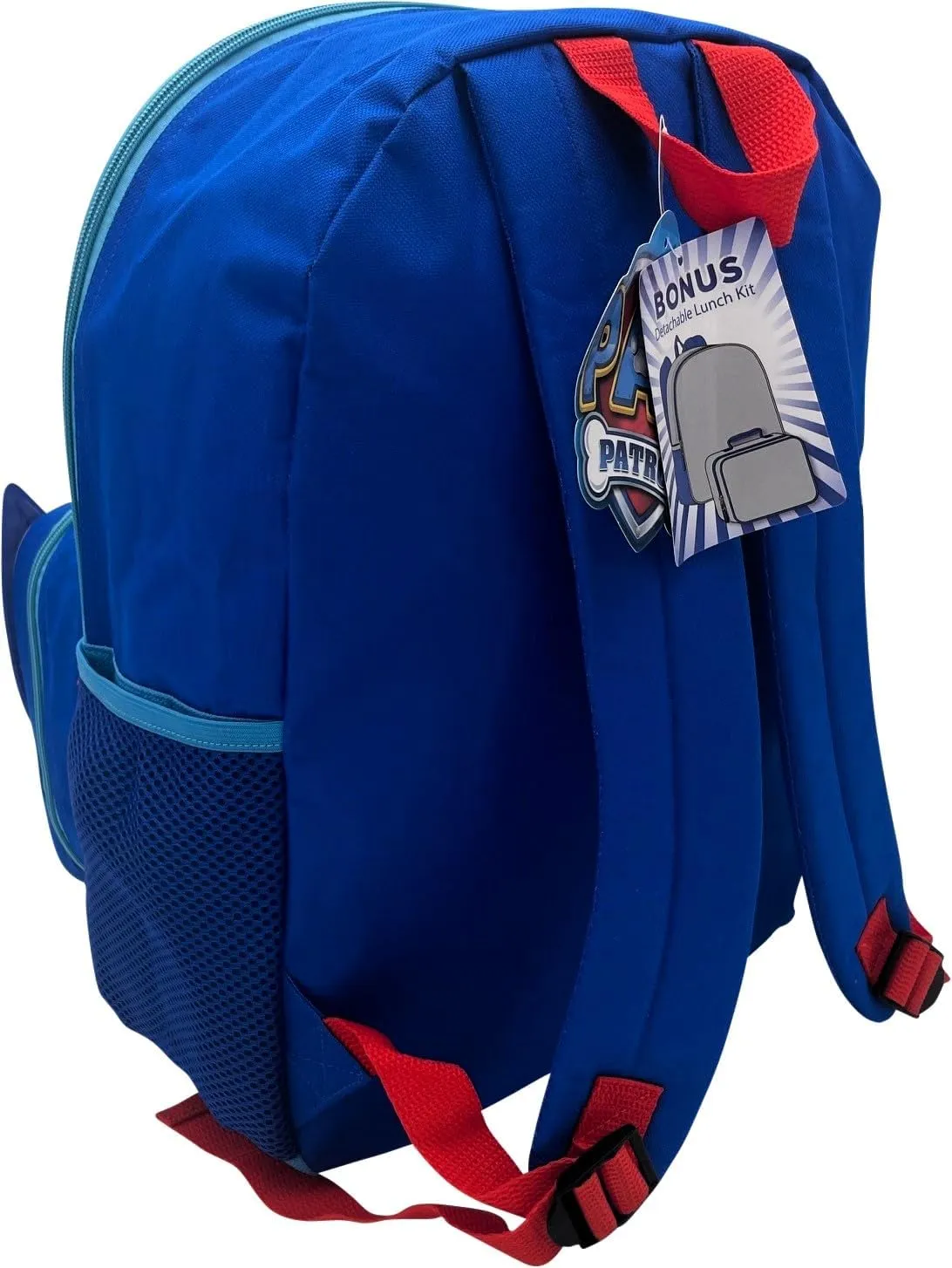 Fast Forward Kid's Licensed 16" Backpack with Lunch Box Set - 13 Piece Bundle with Variety School Supplies Including Pencil Case, Notebook, Folders and More (Paw patrol-Blue)