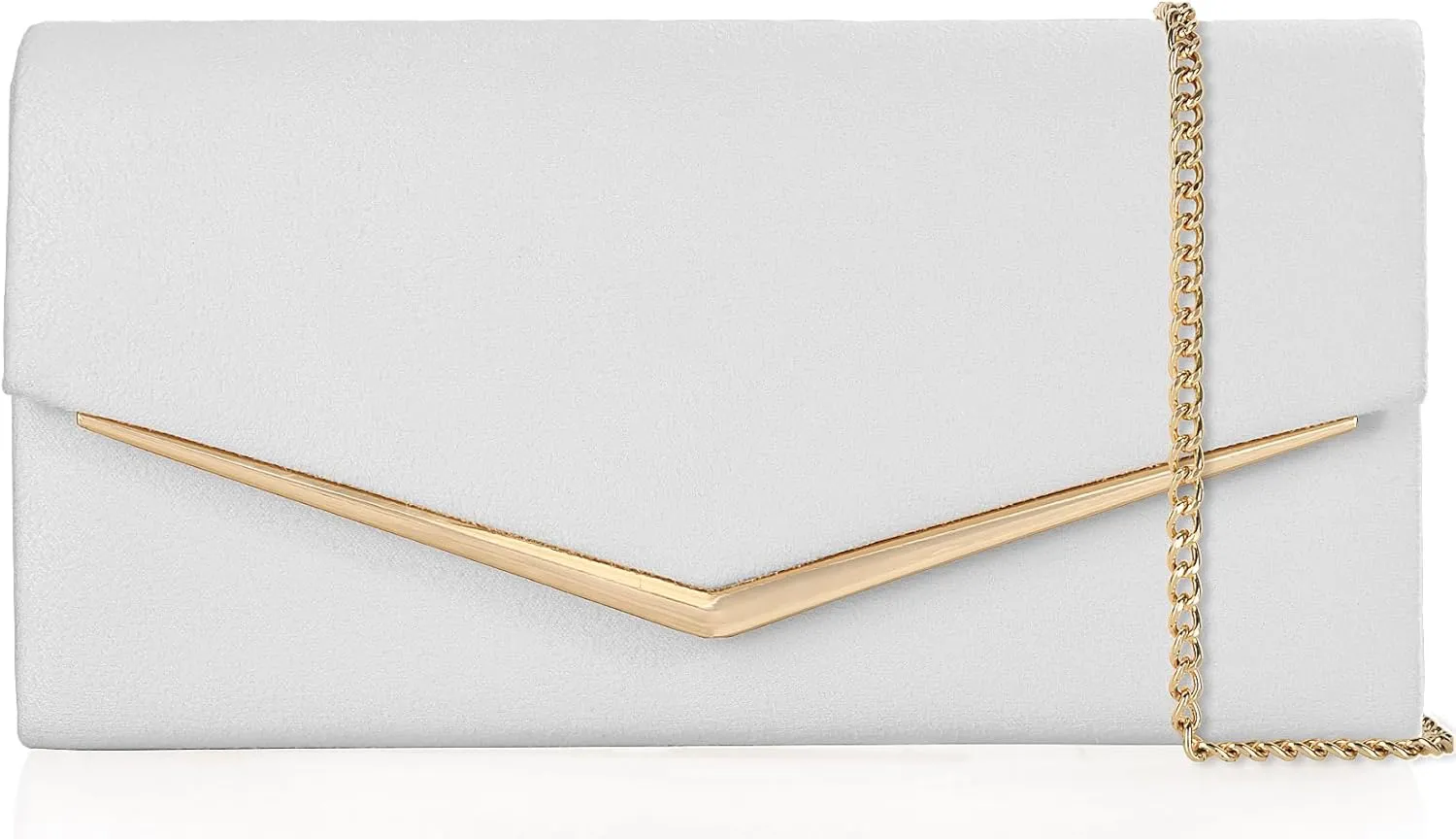 Faux Suede Women's Evening Clutch Bags for Formal Cocktail Prom Wedding Party Velvet Foldover Purse