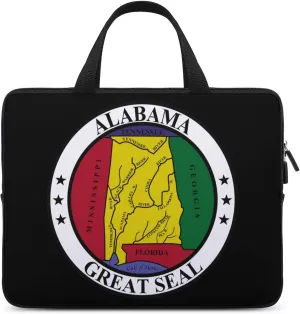 Federal State of Alabama Seal Laptop Bag Laptop Case Sleeve Work Laptop Shoulder Bag Portable Travel Laptop Briefcase