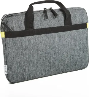 Fit & Fresh Protective Laptop Bag with Handles & Zippered Storage Pocket, fits Apple/Microsoft/Acer/Samsung/Google/Lenovo with up to 15.6" Displays, Space Dyed, Gray