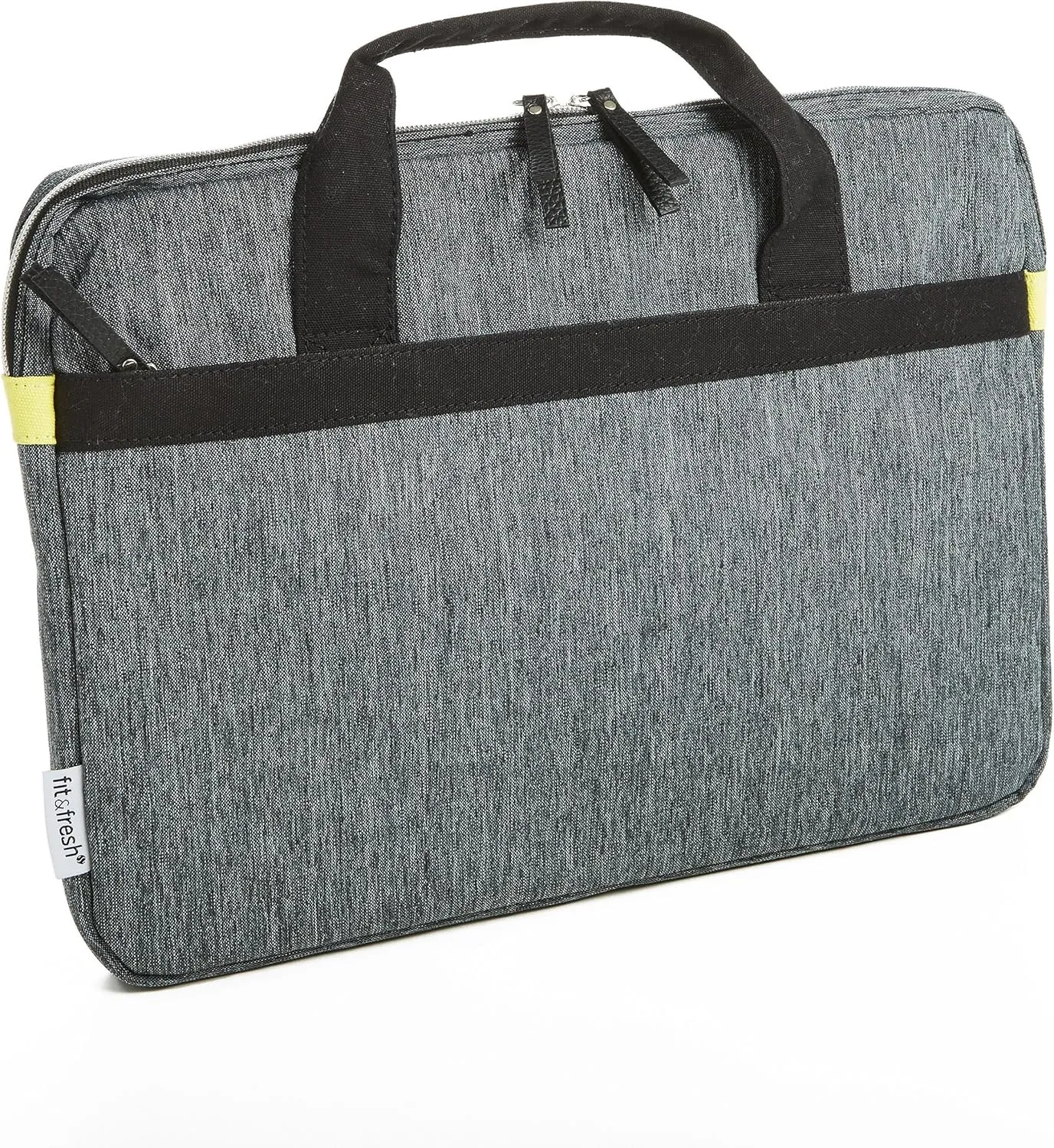 Fit & Fresh Protective Laptop Bag with Handles & Zippered Storage Pocket, fits Apple/Microsoft/Acer/Samsung/Google/Lenovo with up to 15.6" Displays, Space Dyed, Gray