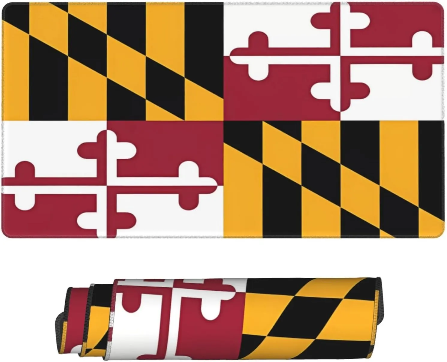 Flag of Maryland Non-Slip Desk Pad,Mouse Pad,Waterproof PVC Desk Table Protector, Easy Clean Laptop Desk Writing Mat for Office Work/Home/Decor