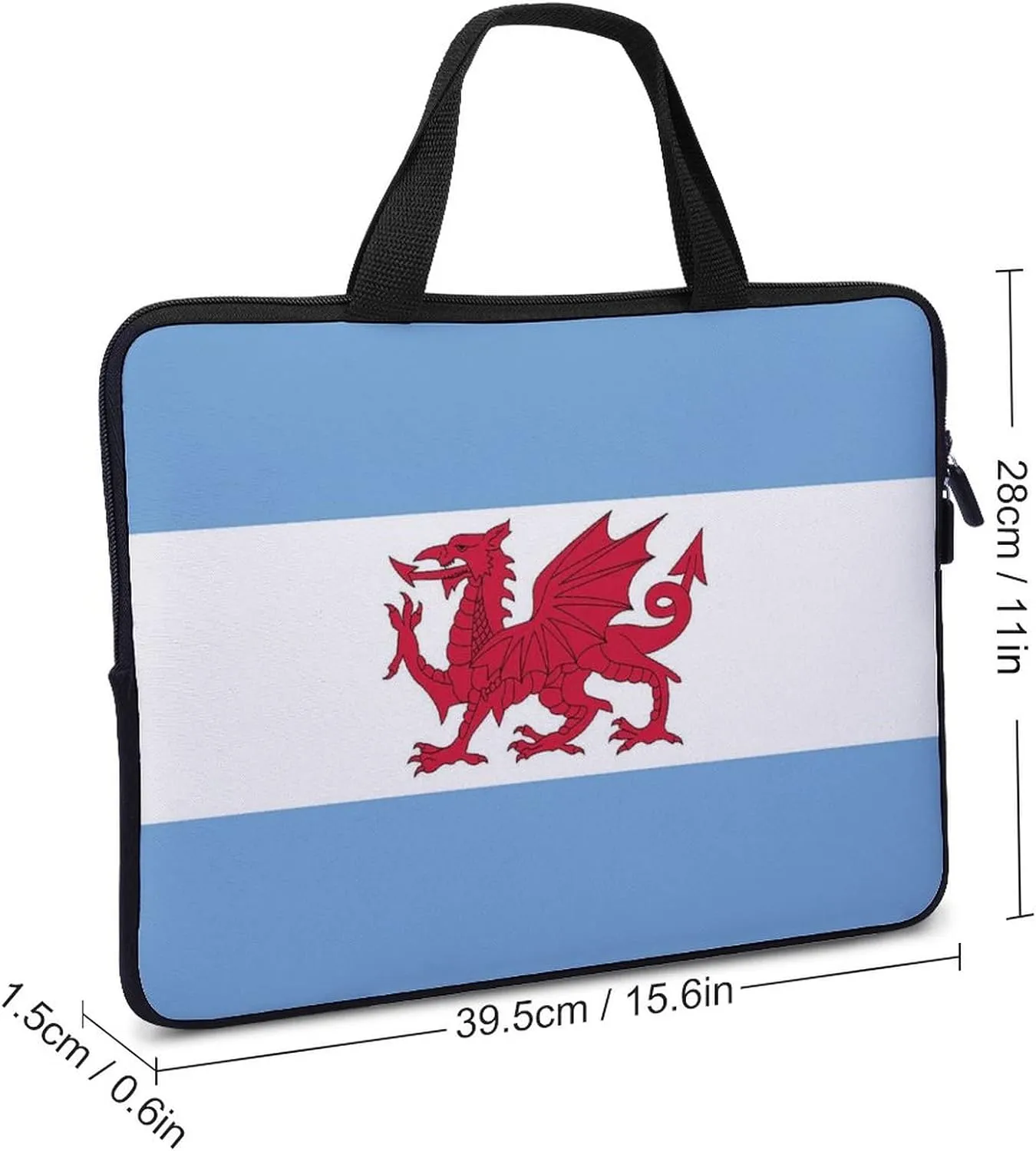 Flag of The Welsh Colony in Patagonia Laptop Bag Laptop Case Sleeve Work Laptop Shoulder Bag Portable Travel Laptop Briefcase