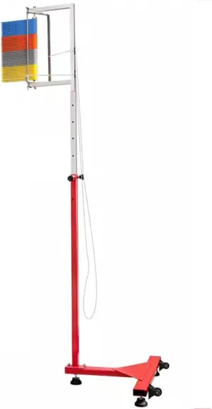 Floor-Standing Vertical Jump Trainer for Stadium， Gym Jumping Height Training Aid with Drawstring Reset， Professional Jumping Ability Tester，Colorful-1.7m-3.6m