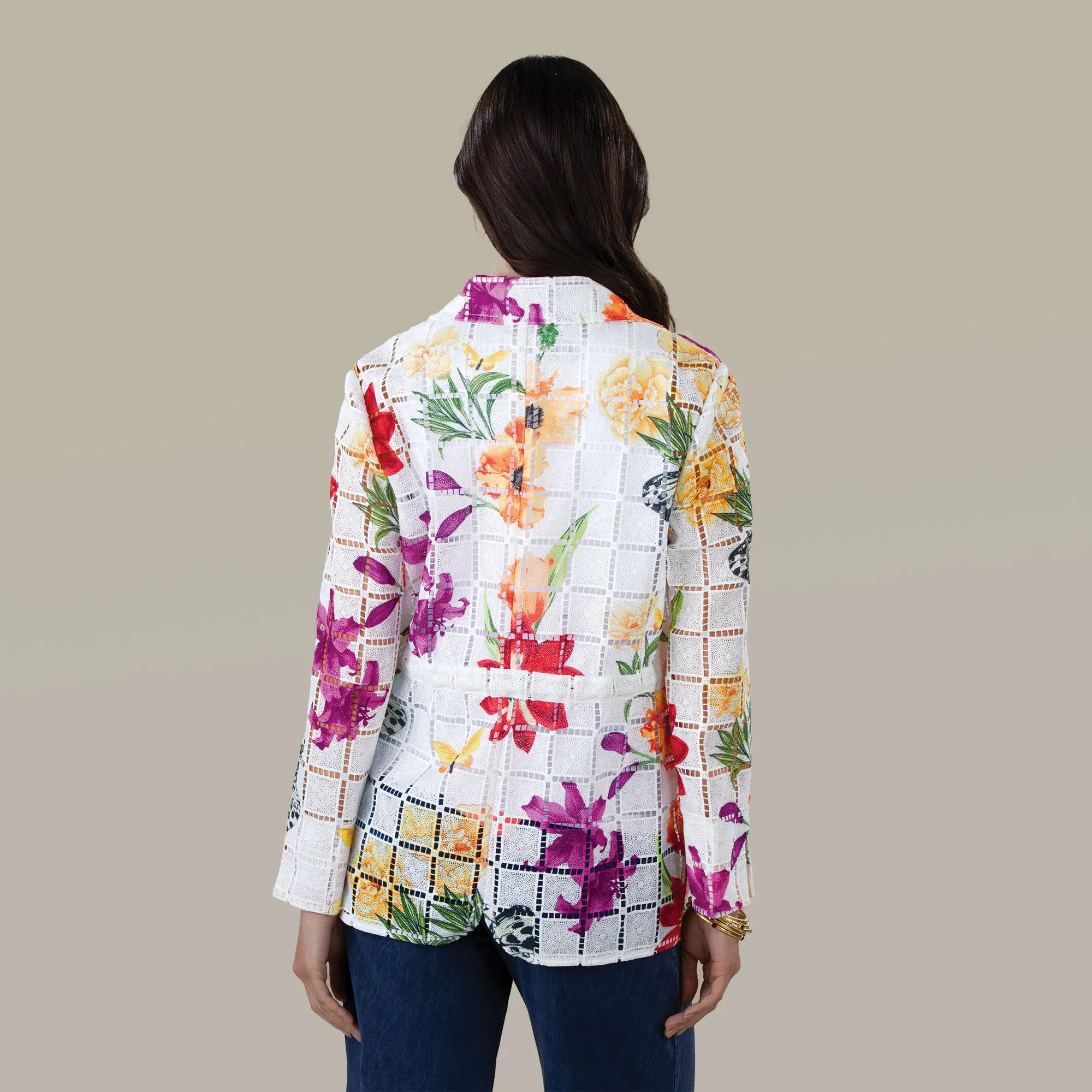 Floral Fantasy Drawstring Jacket