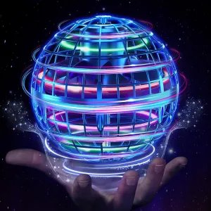 Flying Orb Ball Toys Upgraded Hover Soaring Fly Toy Cosmic Globe Magic Boomerang Fidget Spinner Hand Drone Orbit Cool Toys Gift for 6 7 8 9 10  Year Old Boys Girls Outdoor Indoor (Blue)