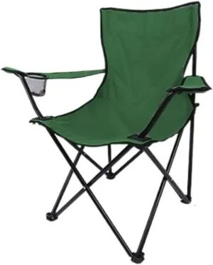 Folding Chairs Folding Padded Deck Chair Backchair Beach Chair Fishing Chair Portable Lounge Chair Outdoor Armchair with Cup Holder Portable Camping Chair(Color:A)