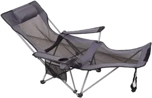 Folding Chairs Outdoor Folding Camping Chair Recliner Portable Back Fishing Chair Leisure Stool Beach Break Chair Sports Chair Portable Camping Chair(Color:B)