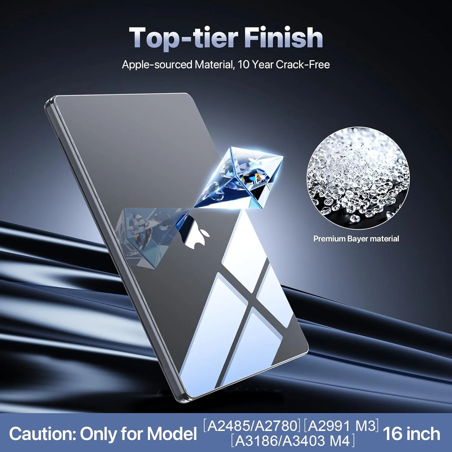for MacBook Pro 16 inch Case M4 2024-2021 M3 M2 M1 Pro/Max [100% Ultra Clear] Protective Hard Shell Case Laptop Cover - Crystal Clear