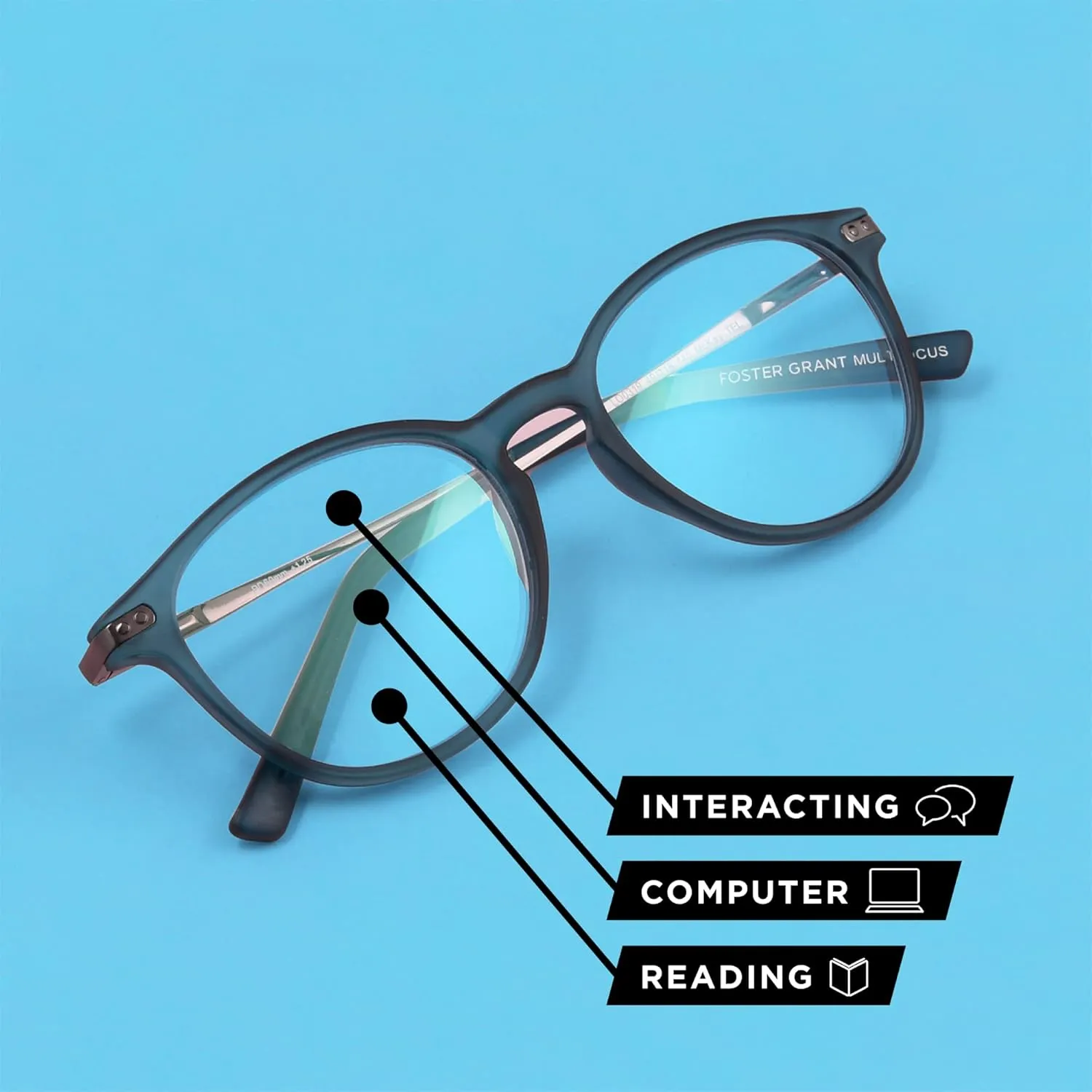 Foster Grant McKay Multifocus Reading Glasses Round