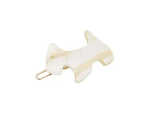 France Luxe Mini Scotty Dog Tige Boule Barrette, Alba