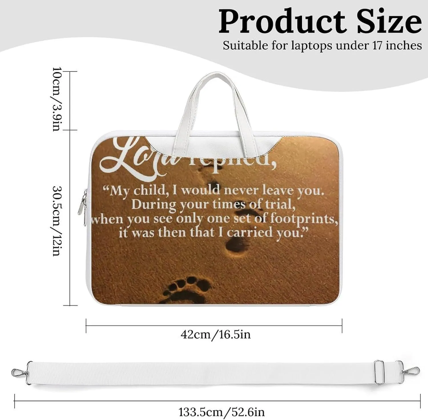 Fresh Sage Green White Leather Computer Bag with Multiple Sizes to Choose From, Convenient to Carry