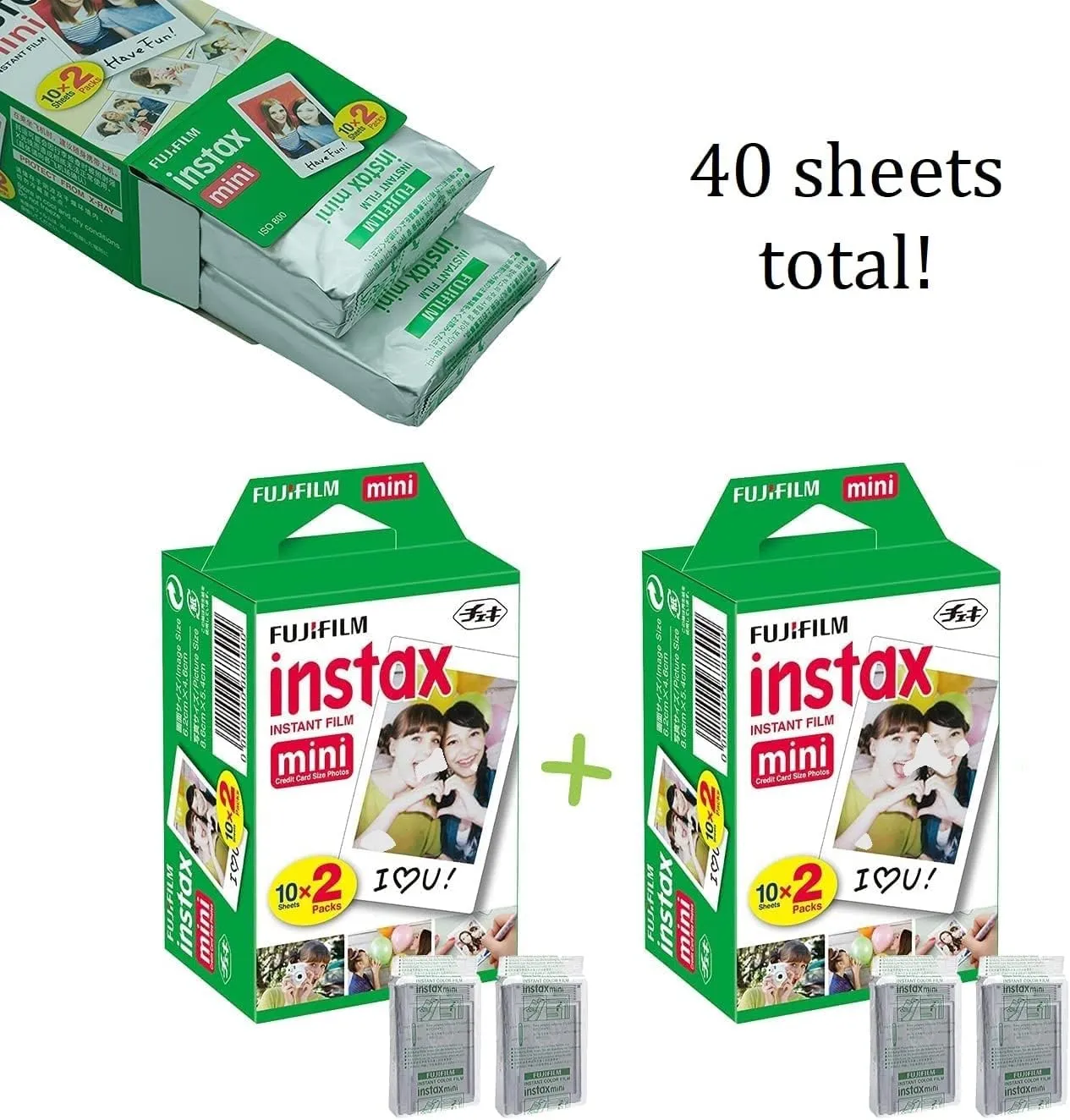 Fujifilm Instax Mini 12 Instant Camera Mint Green   Fuji Film Value Pack (40 Sheets)   Shutter Accessories Bundle, Incl. Compatible Carrying Case, Quicksand Beads Photo Album 64 Pockets