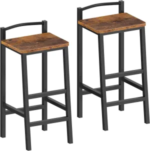 Furologee Adjustable Barstools, Bar Stools Set of 2, 24" Counter Height Stools, Modern Bar Stool with Footrest, Bar Chairs for Bar, Kitchen lsland, Dining Room, Brown