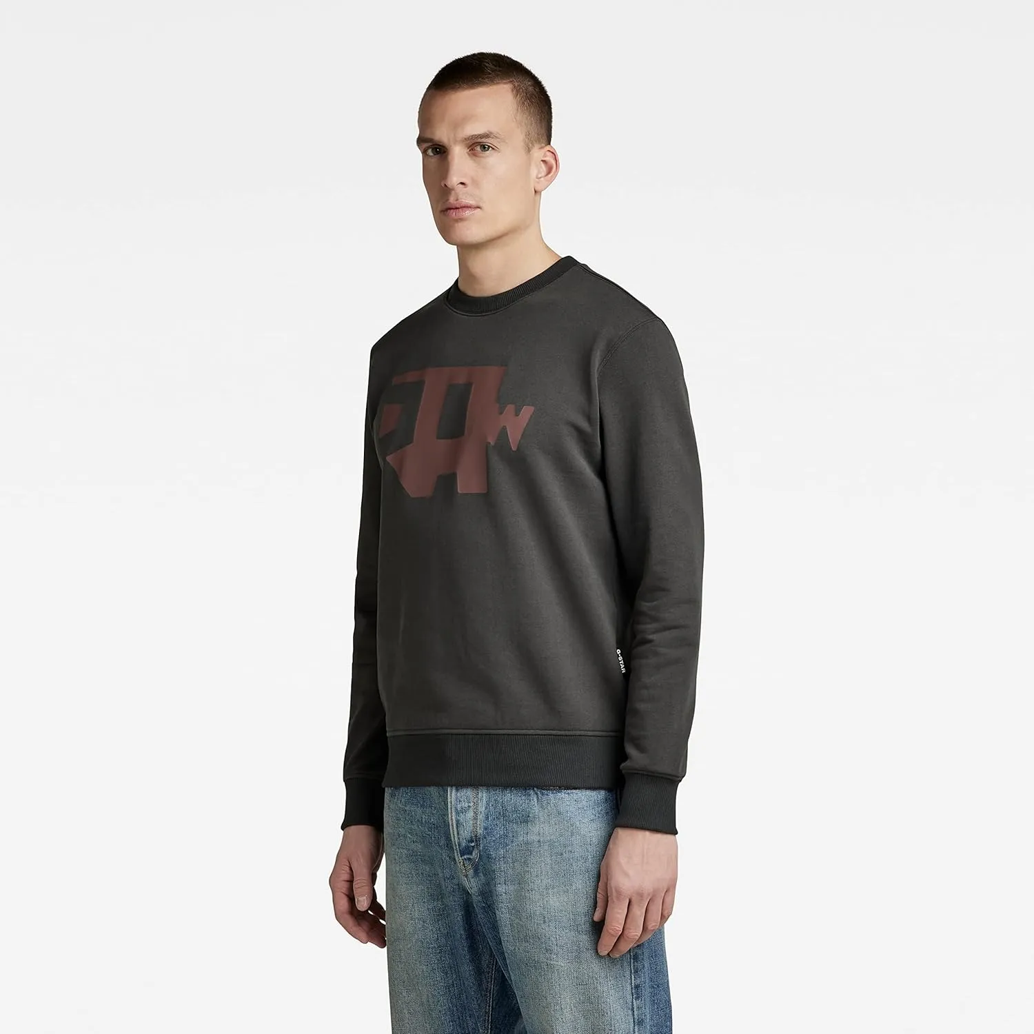 G-STAR Men's Premium Graphic Crew Neck Sweatshirt