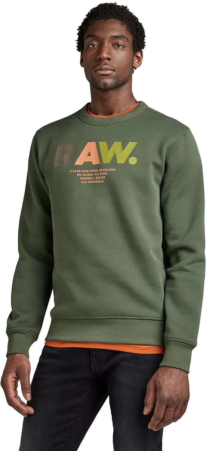 G-STAR Men's Premium Graphic Crew Neck Sweatshirt
