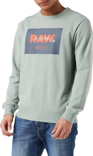 G-Star Raw Men's Premium Graphic Crew Neck Sweatshirt