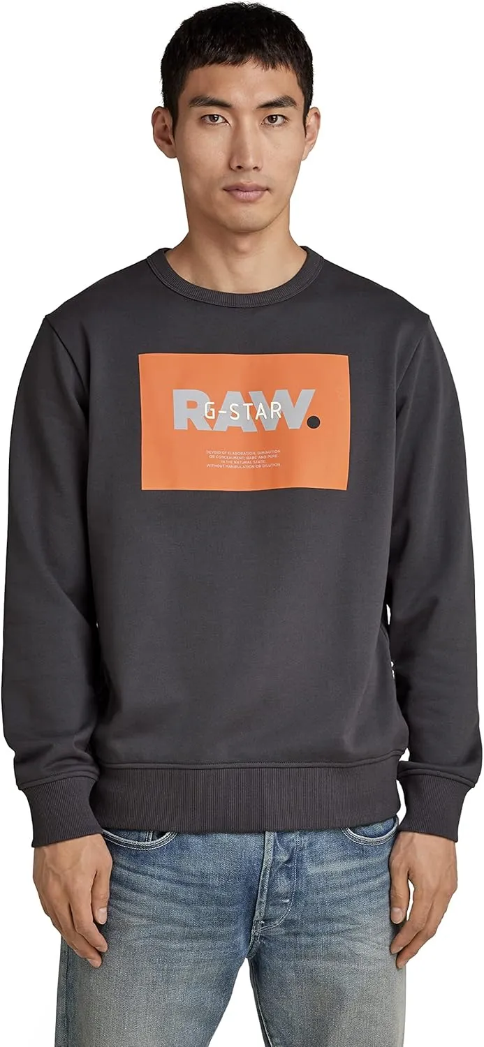 G-Star Raw Men's Premium Graphic Crew Neck Sweatshirt