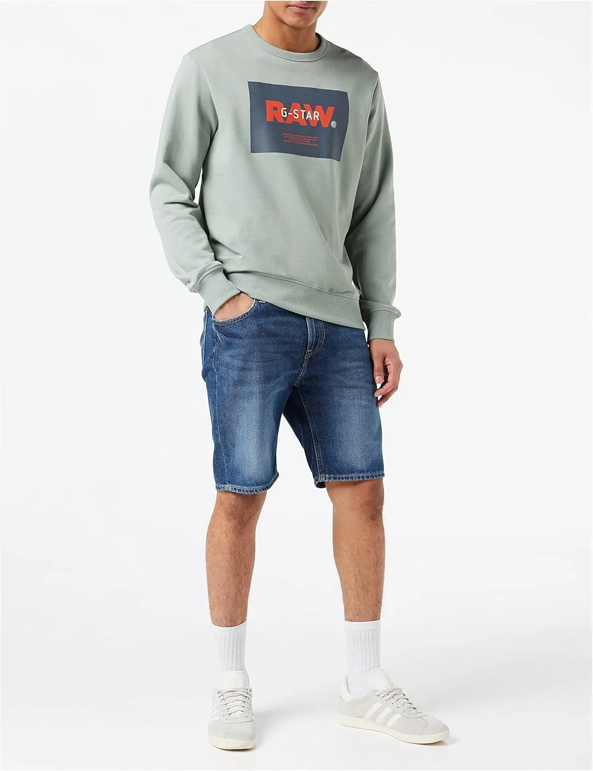 G-Star Raw Men's Premium Graphic Crew Neck Sweatshirt