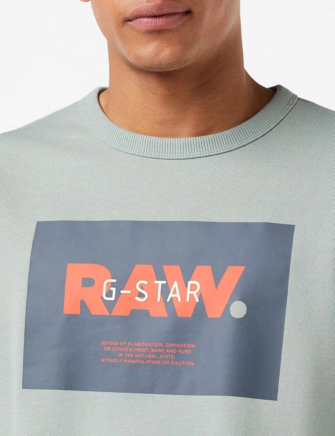 G-Star Raw Men's Premium Graphic Crew Neck Sweatshirt