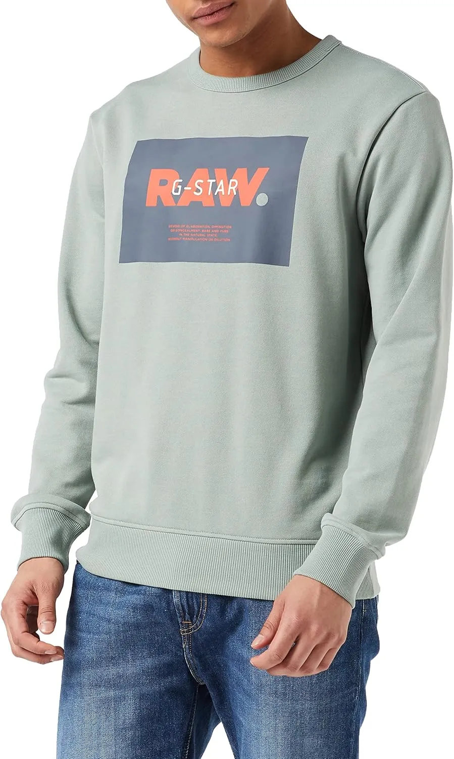 G-Star Raw Men's Premium Graphic Crew Neck Sweatshirt
