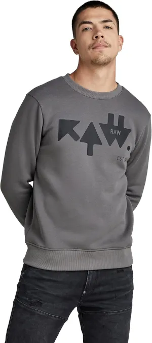 G-Star Raw Men's Premium Graphic Crew Neck Sweatshirt