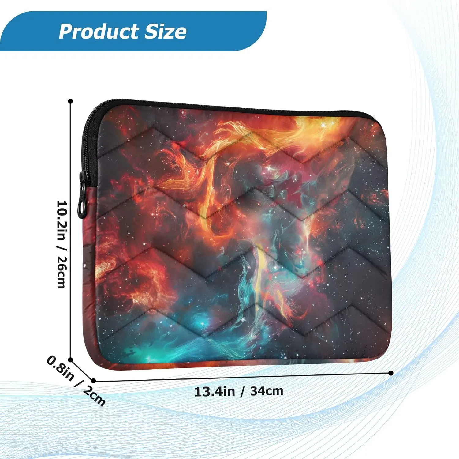 Galaxy Nebula Stars (1) Laptop Sleeve 15.6 inch, Protective Laptop Case Briefcase Notebook Cover Carrying Computer Bag for Travel Work