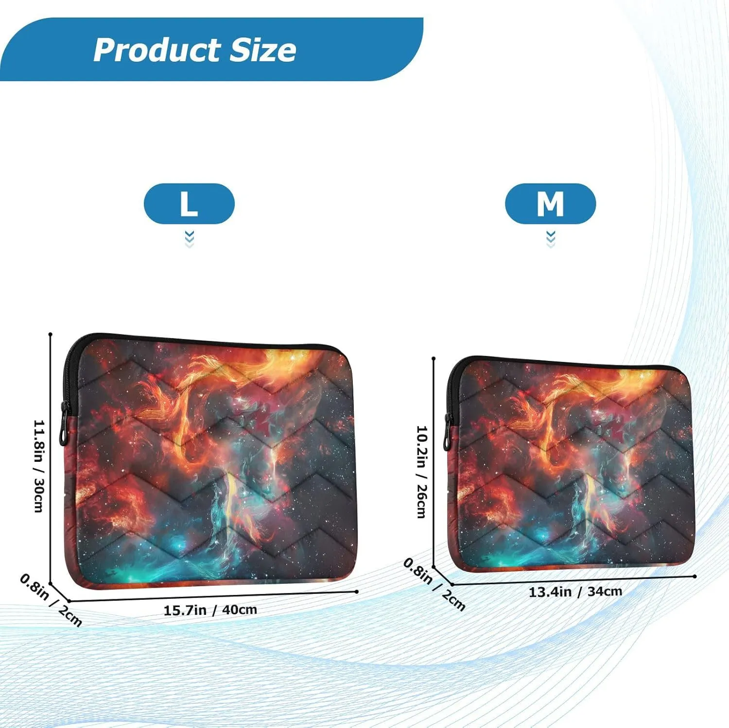 Galaxy Nebula Stars (1) Laptop Sleeve 15.6 inch, Protective Laptop Case Briefcase Notebook Cover Carrying Computer Bag for Travel Work