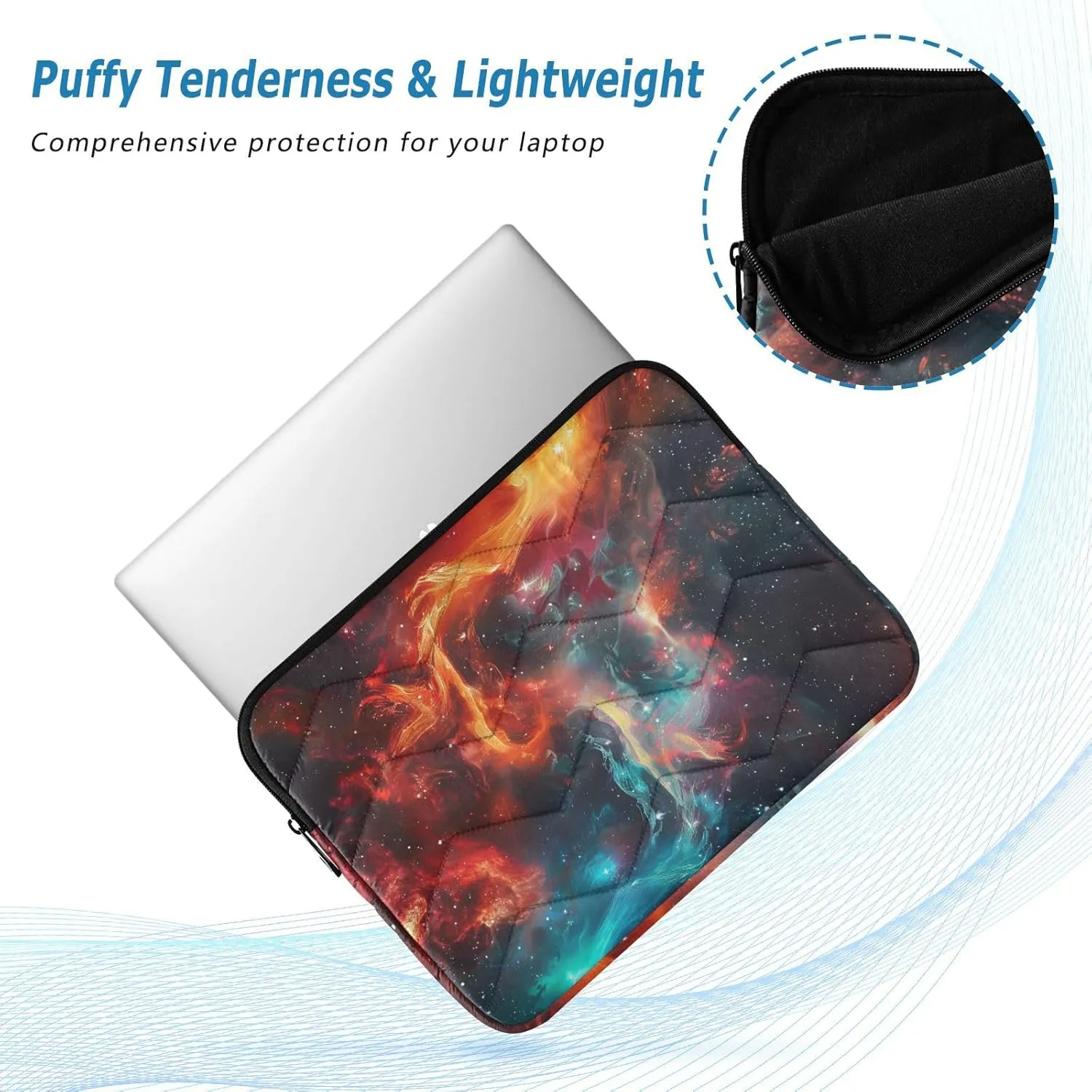Galaxy Nebula Stars (1) Laptop Sleeve 15.6 inch, Protective Laptop Case Briefcase Notebook Cover Carrying Computer Bag for Travel Work