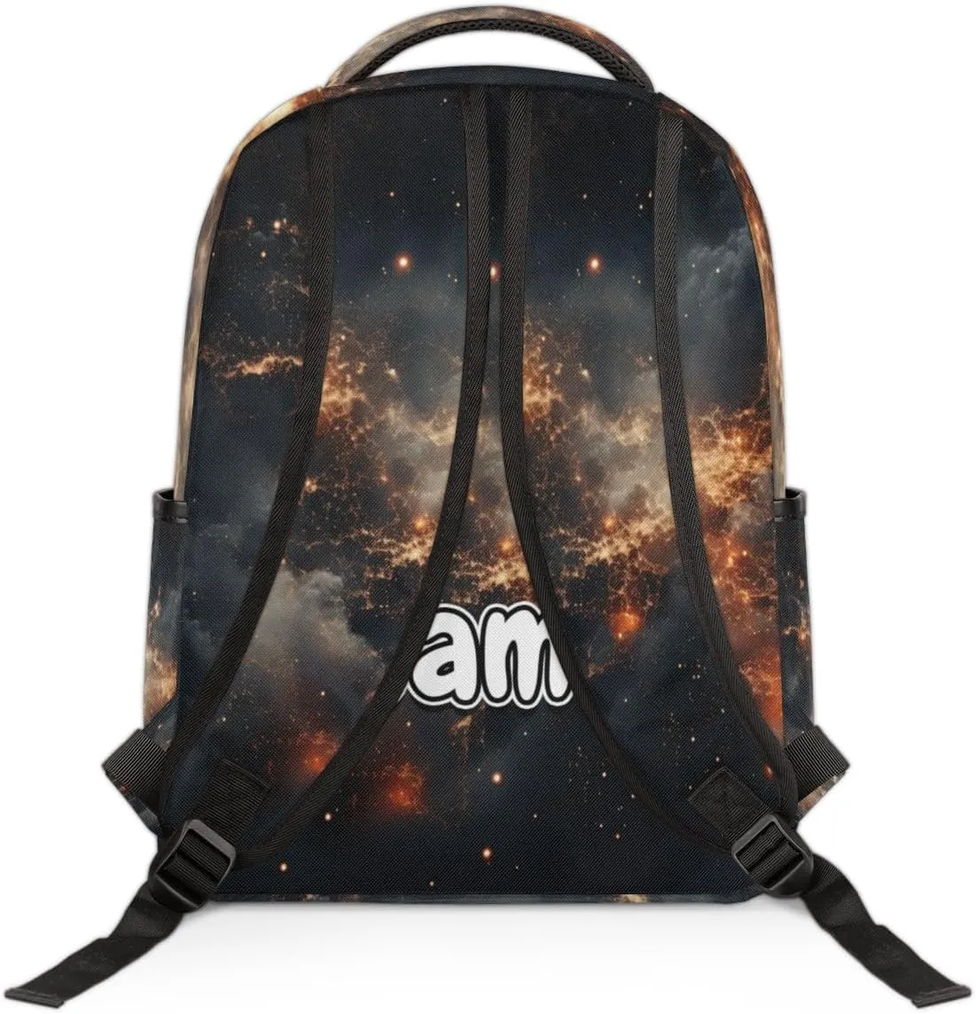 Galaxy Printed Personalized Laptop Backpack with Name Custom Shoulder Bags for Women Men Waterproof Travel Casual Daypack Laptop Bag Gifts 16.1in