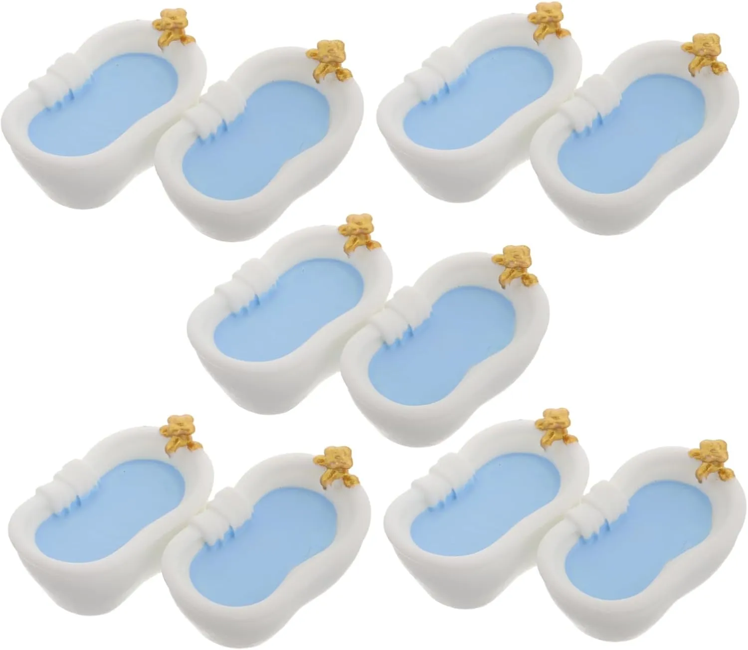 GALPADA 10pcs Mini Bathtub for Dollhouse Cute Creative Bathroom Accessories Tiny Bathtubs for Decor for Miniature Scenes and Craft Projects