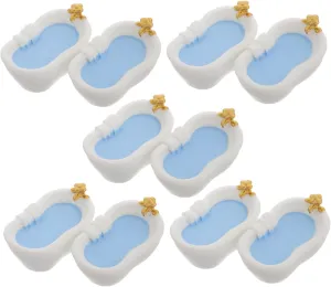 GALPADA 10pcs Mini Bathtub for Dollhouse Cute Creative Bathroom Accessories Tiny Bathtubs for Decor for Miniature Scenes and Craft Projects