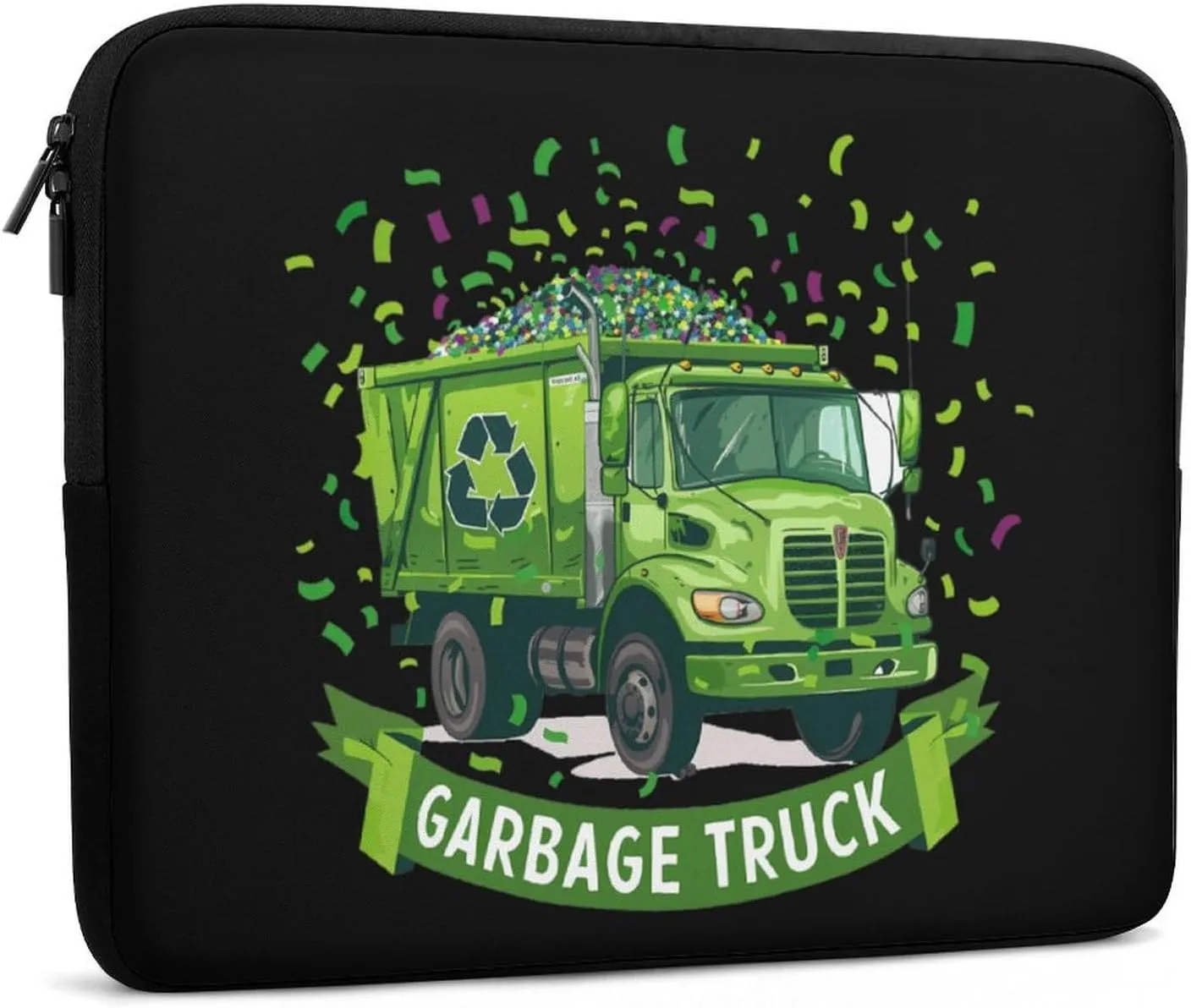 Garbage Truck Laptop Sleeve Case Protective Computer Bag Carrying Briefcase for Men Women 17inch