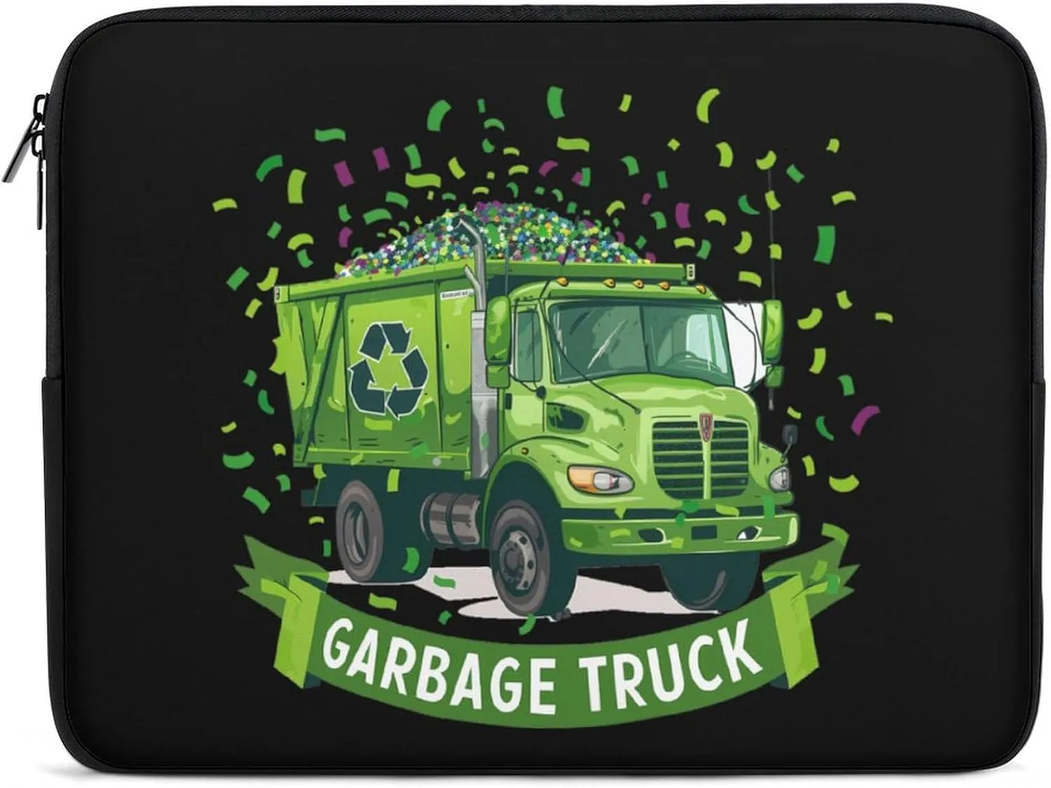 Garbage Truck Laptop Sleeve Case Protective Computer Bag Carrying Briefcase for Men Women 17inch