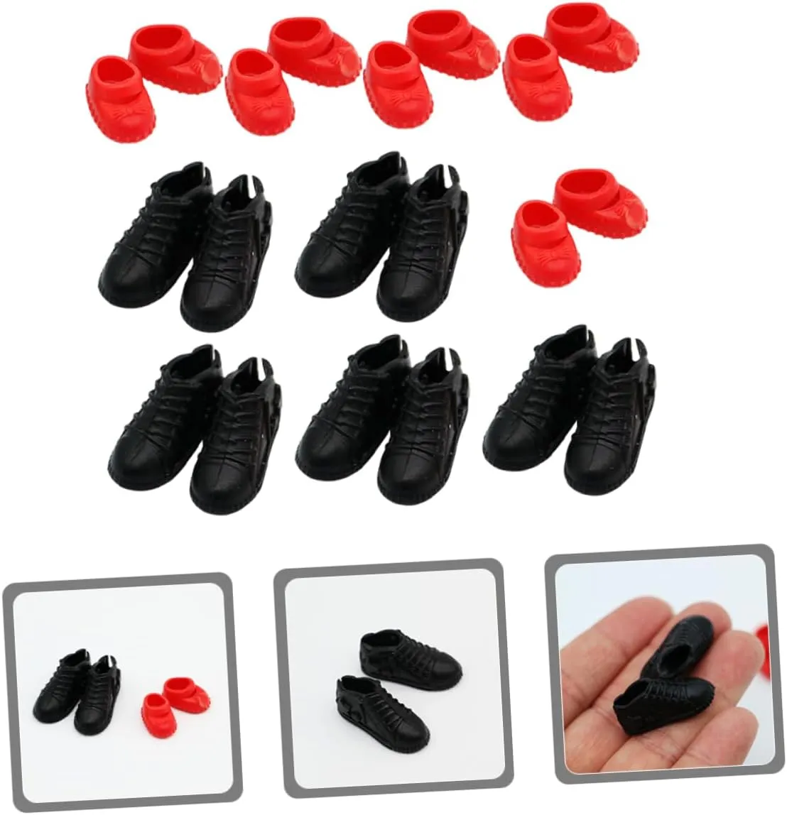 Garneck 4sets Small House Props Decoration Mini Scene Props Tiny House Accessories Miniature Shoes Decor Simulated Mini Shoes Miniature Figurine Doll House Supplies Shoes 10pairs*4