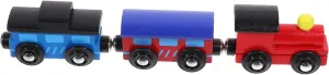 Gatuida 3pcs Wooden Animal Train Colorful Plaything for Sturdy Craftsmanship Stimulates Imagination and Creativity for Playtime and Decoration