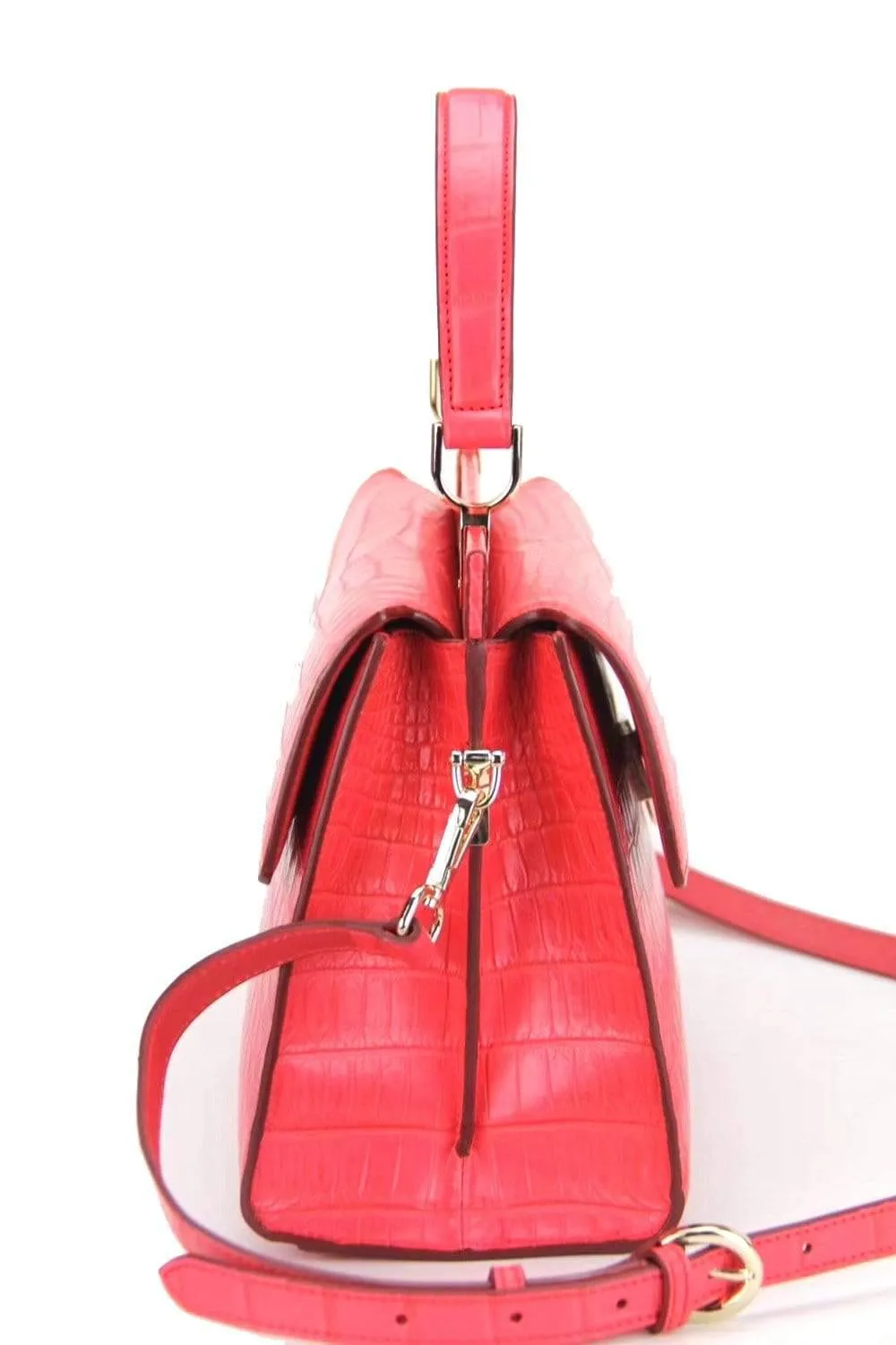 Genuine Crocodile Leather Medium Top Handle Shoulder Bags
