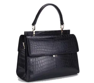 Genuine Crocodile Leather Medium Top Handle Shoulder Bags