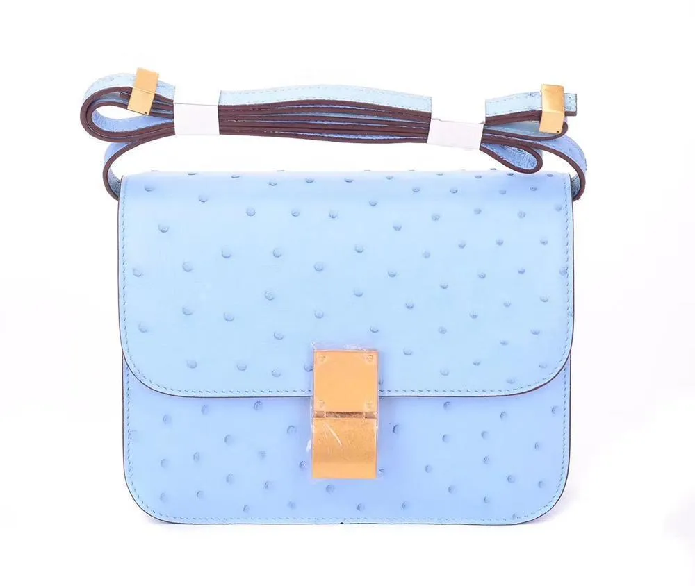 Genuine Ostrich Leather Mini Falp Cross body Messenger Shoulder Bags For Summer