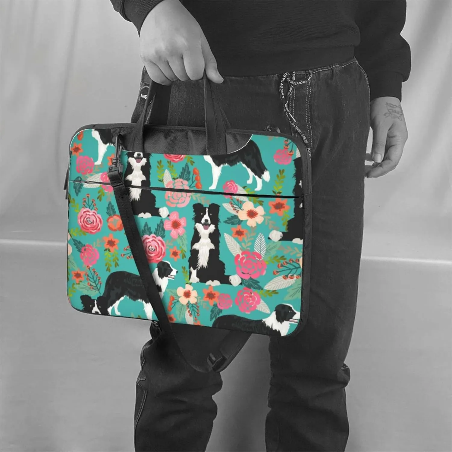 Goats Farm Laptop Shoulder Bag ​for Men Women, Computer Carrying Case Messenger Bag with Strap