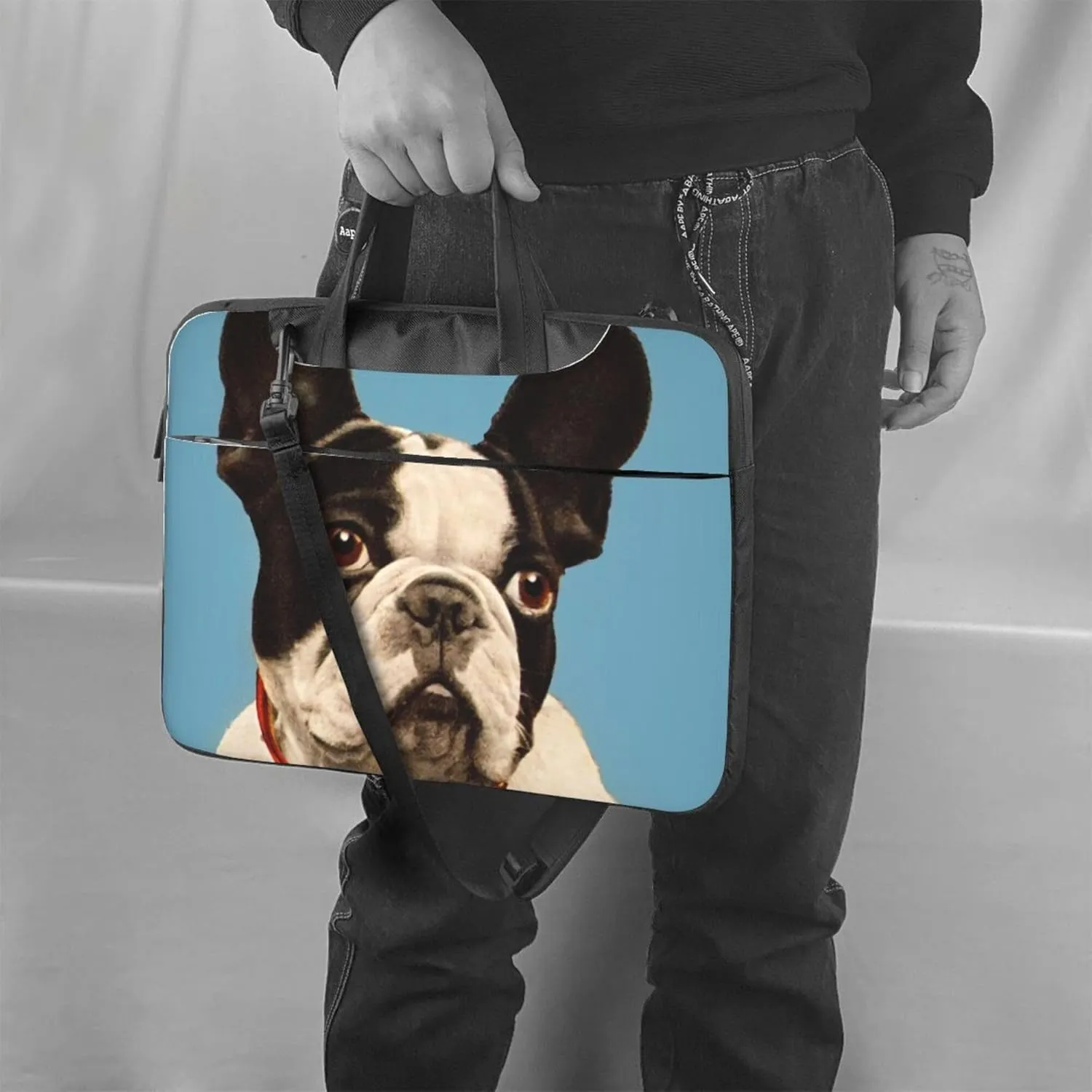 Golden Retrievers Laptop Shoulder Bag ​for Men Women, Computer Carrying Case Messenger Bag with Strap